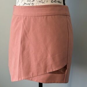 Michelle Mason Rose Mini Skirt with cut out